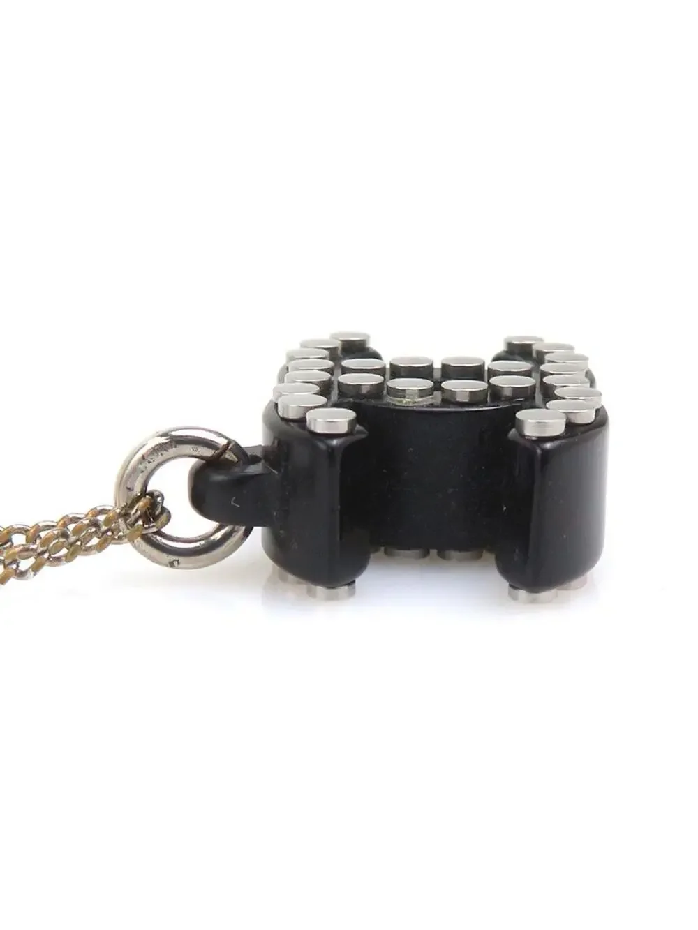 Auth Chanel Cc Logo Necklace #302987C37B